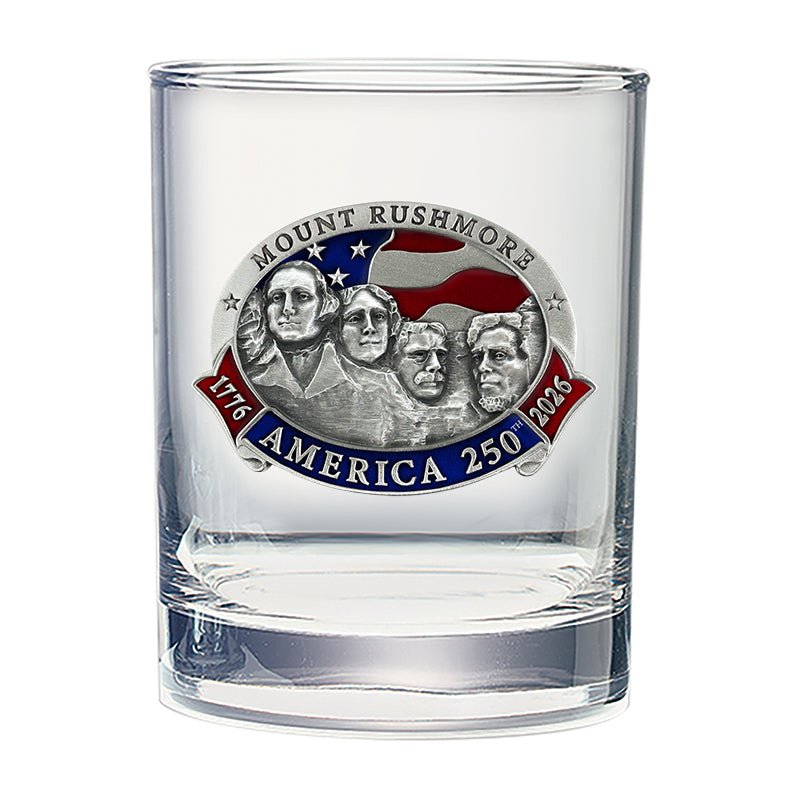 America's 250th Anniversary Mount Rushmore Double Old Fashioned Glass, 13.5 oz
