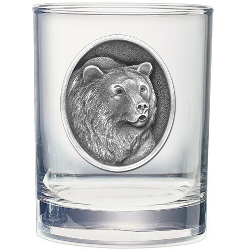 Grizzly Bear Double Old Fashioned Glass, 13.5 oz