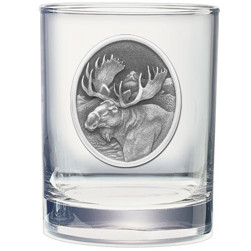 Moose Double Old Fashioned Glass, 13.5 oz