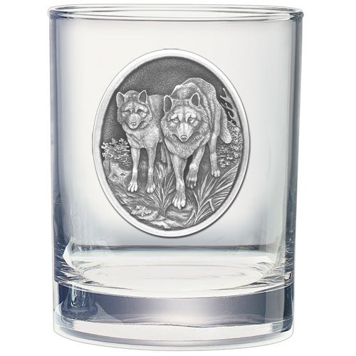 Wolves Double Old Fashioned Glass, 13.5 oz