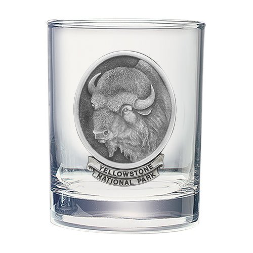 Buffalo Yellowstone National Park Double Old Fashioned Glass, 13.5 oz