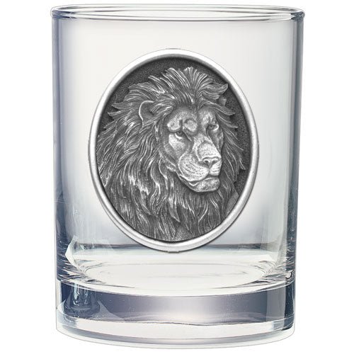Lion Double Old Fashioned Glass, 13.5 oz