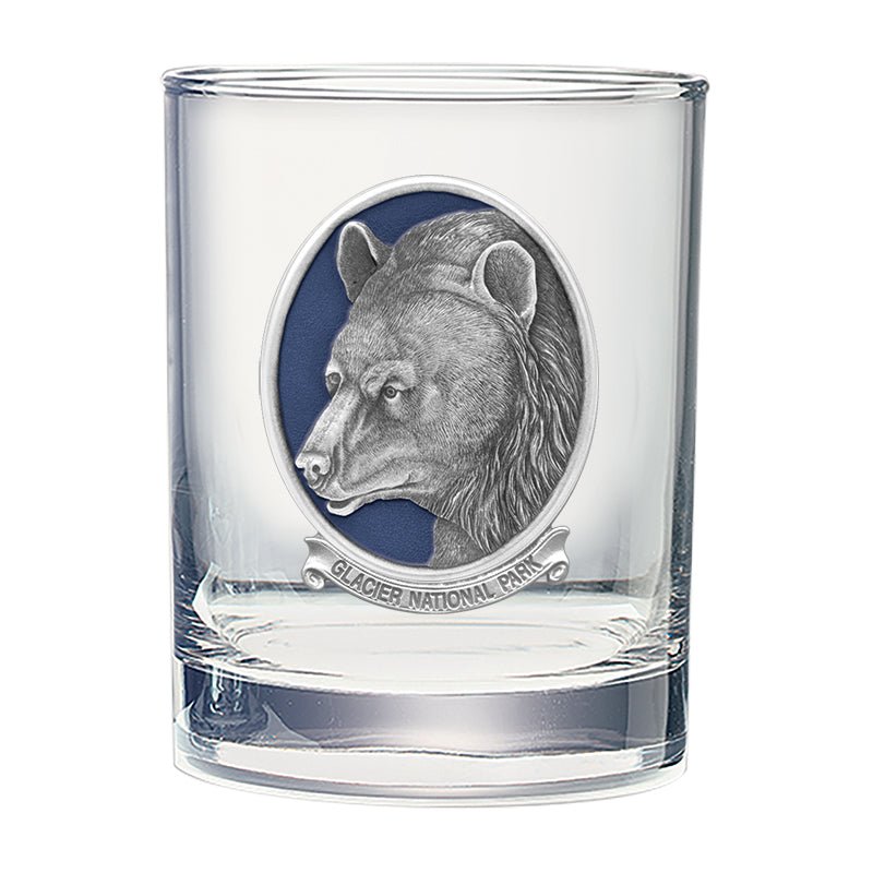 Black Bear Glacier National Park Double Old Fashioned Glass, 13.5 oz