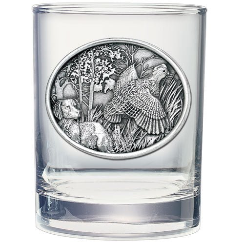 Bobwhite Quail Double Old Fashioned Glass, 13.5 oz