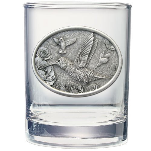 Hummingbirds Double Old Fashioned Glass, 13.5 oz