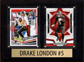 Drake London Score Donruss 2022 2021  2 Card 6" x 8" Plaque Atlanta Falcons
