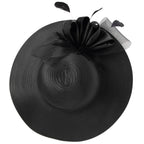 Women's Round Crown Organza Bow Dress Hat