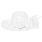 Women's Round Crown Organza Bow Dress Hat