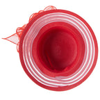 Women's Red Dress Hat with Organza Bow