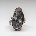 Genuine Campo Del Cielo Meteorite Sterling Silver Adjustable Ring