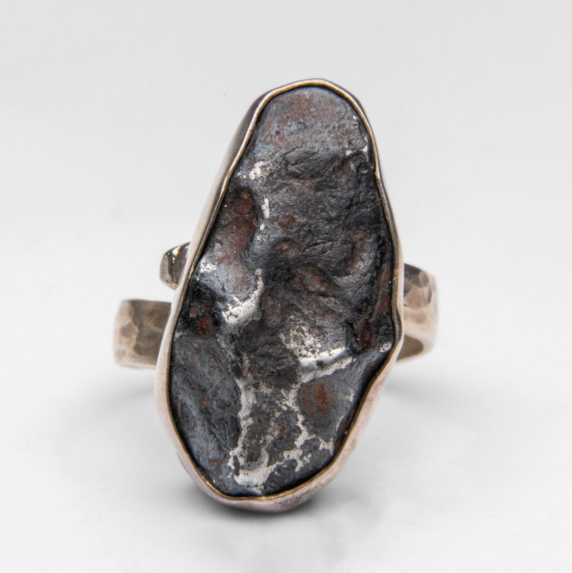 Genuine Campo Del Cielo Meteorite Sterling Silver Adjustable Ring