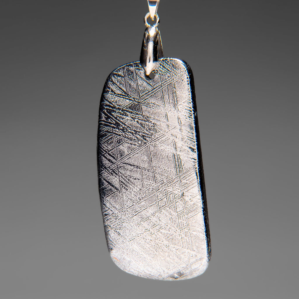 Genuine Muonionalusta Meteorite Pendant (35 grams) with 18" Sterling Silver Chain