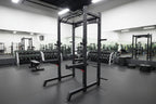Commercial Squat Rack w/ Safety Bars, J-Hooks & Weight Storage (New)
