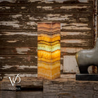 Aqua Onyx Square Table Lamp - 20" Tall, x 6"x 6" (Medium Pair #70)