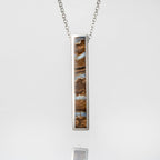 Genuine Mammoth Molar Ingot Pendant with 18" Sterling Necklace