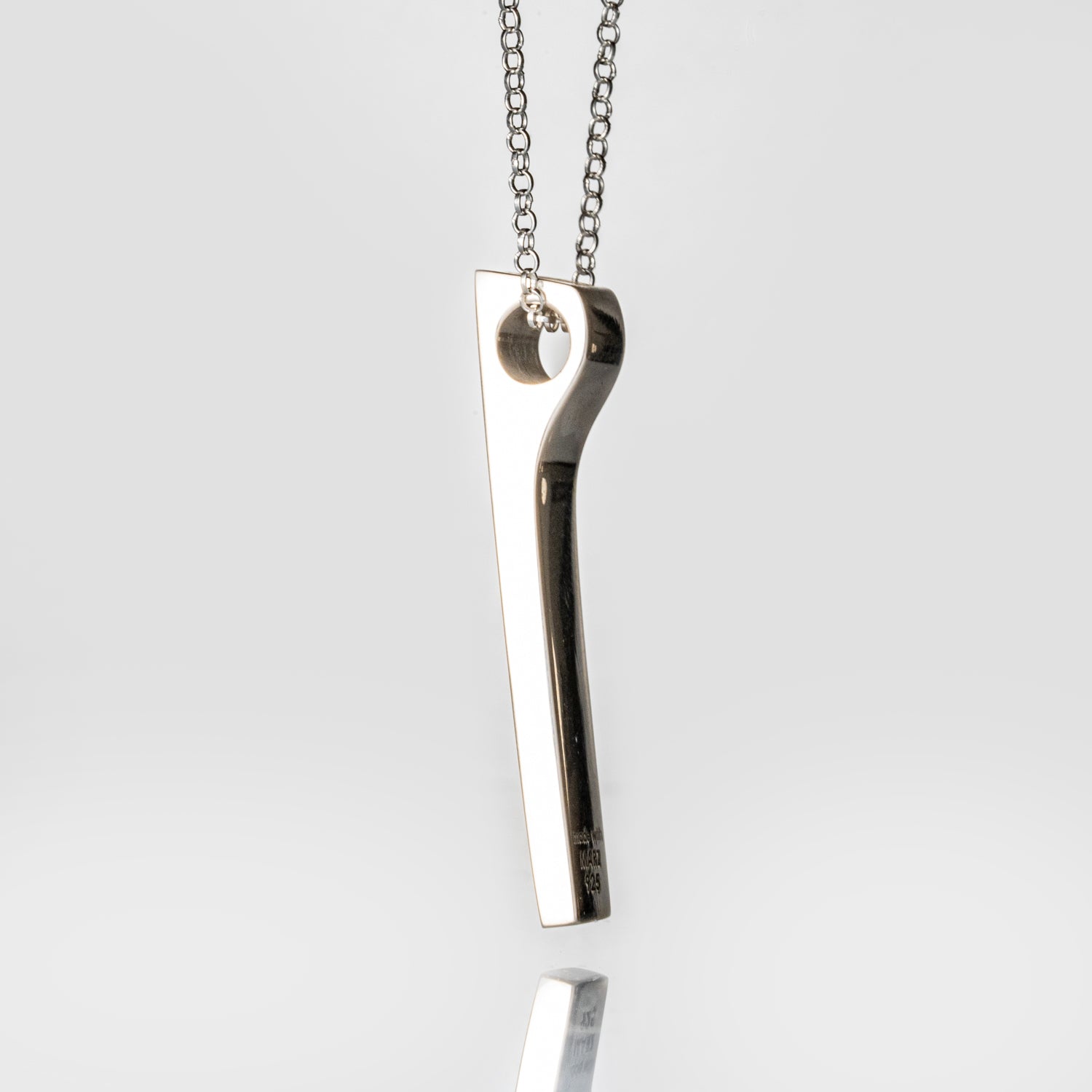 Genuine Mammoth Molar Ingot Pendant with 18" Sterling Necklace