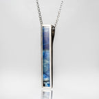 Genuine Mammoth Molar Ingot Pendant with 18" Sterling Necklace