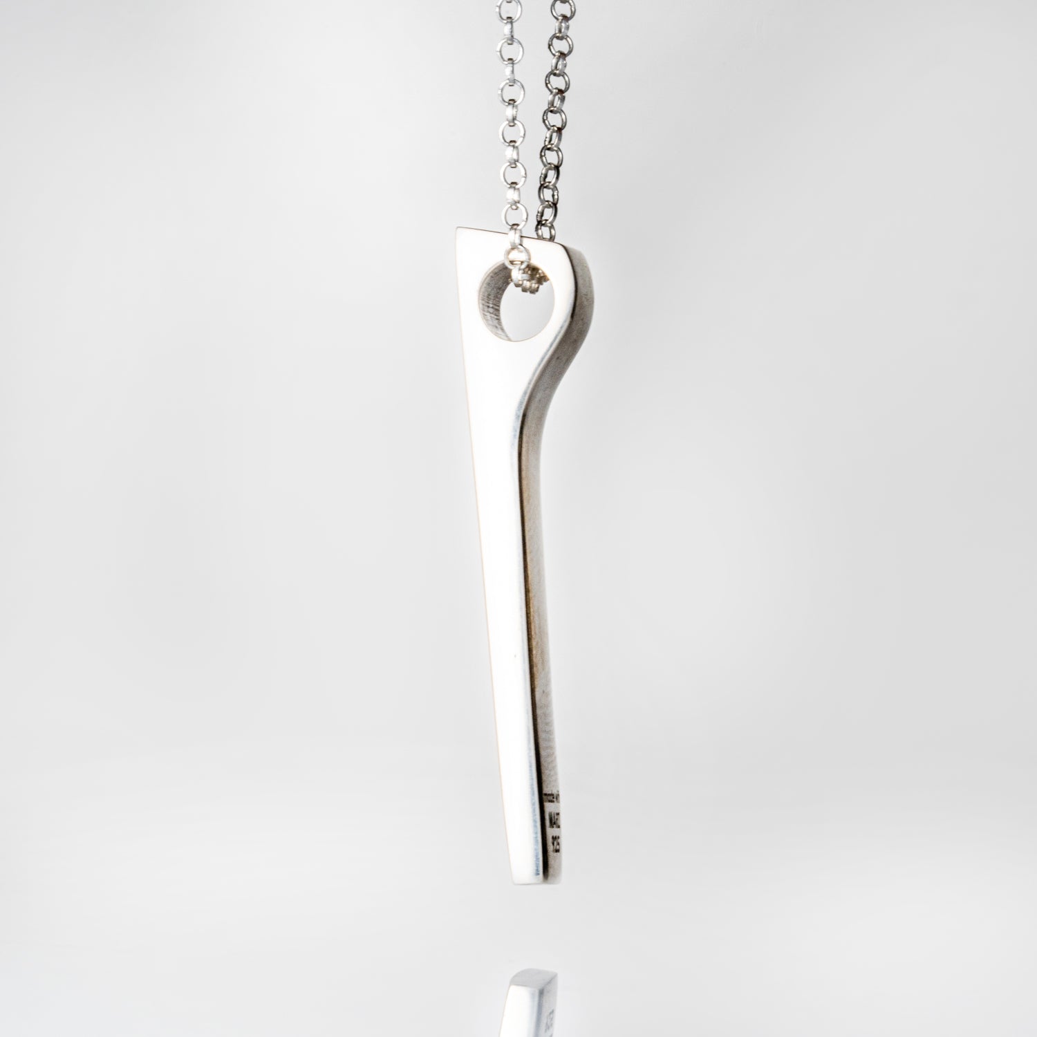 Genuine Mammoth Molar Ingot Pendant with 18" Sterling Necklace
