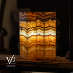 Aqua Onyx Square Table Lamp - 20" Tall, x 6"x 6" (Medium Pair #74)