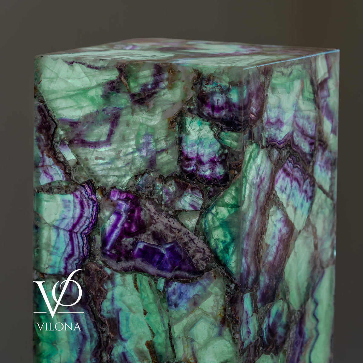Fluorite Floor Lamp #7 – 47.5" Tall × 10" Square