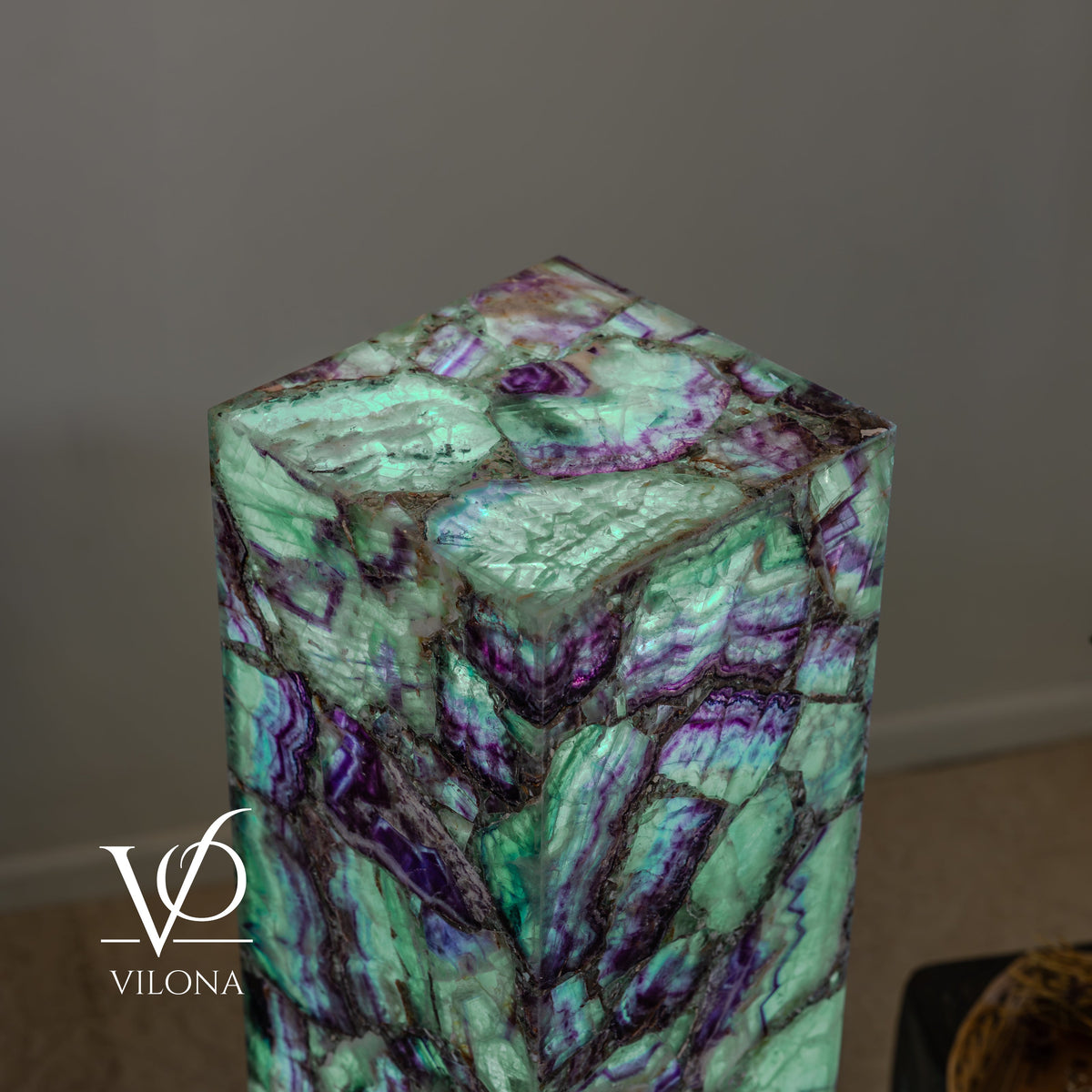 Fluorite Floor Lamp #7 – 47.5" Tall × 10" Square