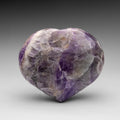 Polished Chevron Amethyst Heart from Brazil (381.7 grams)