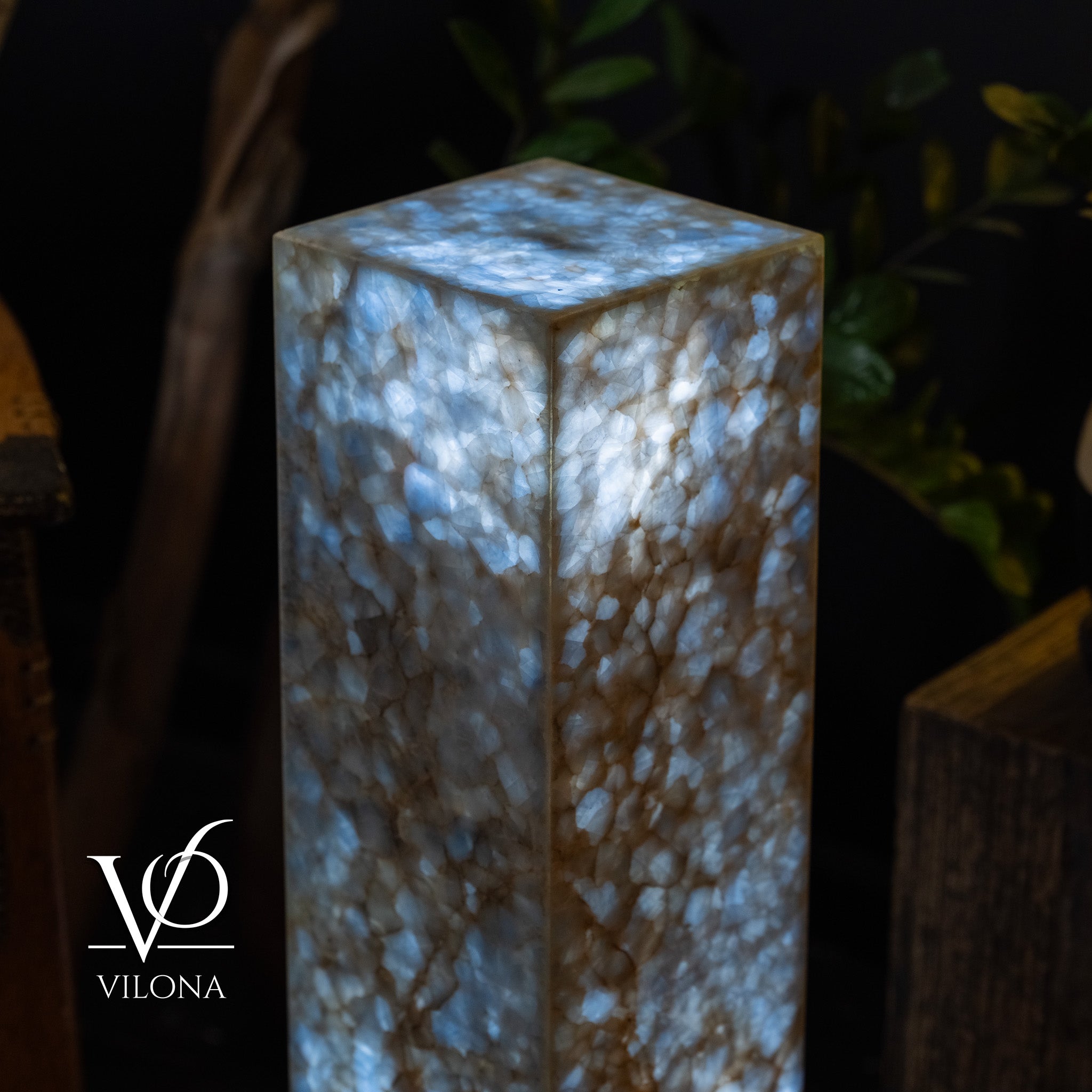 Arctic Onyx Floor Lamp - Small - 31.5"H x 8"W - Square - #2