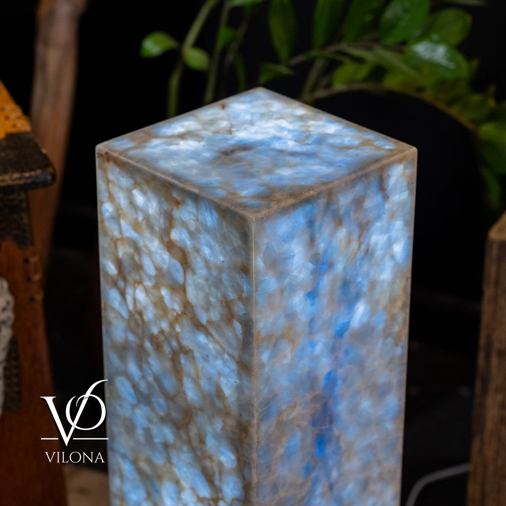 Arctic Onyx Floor Lamp - Small - 27.5"H x 8"W - Square - #4