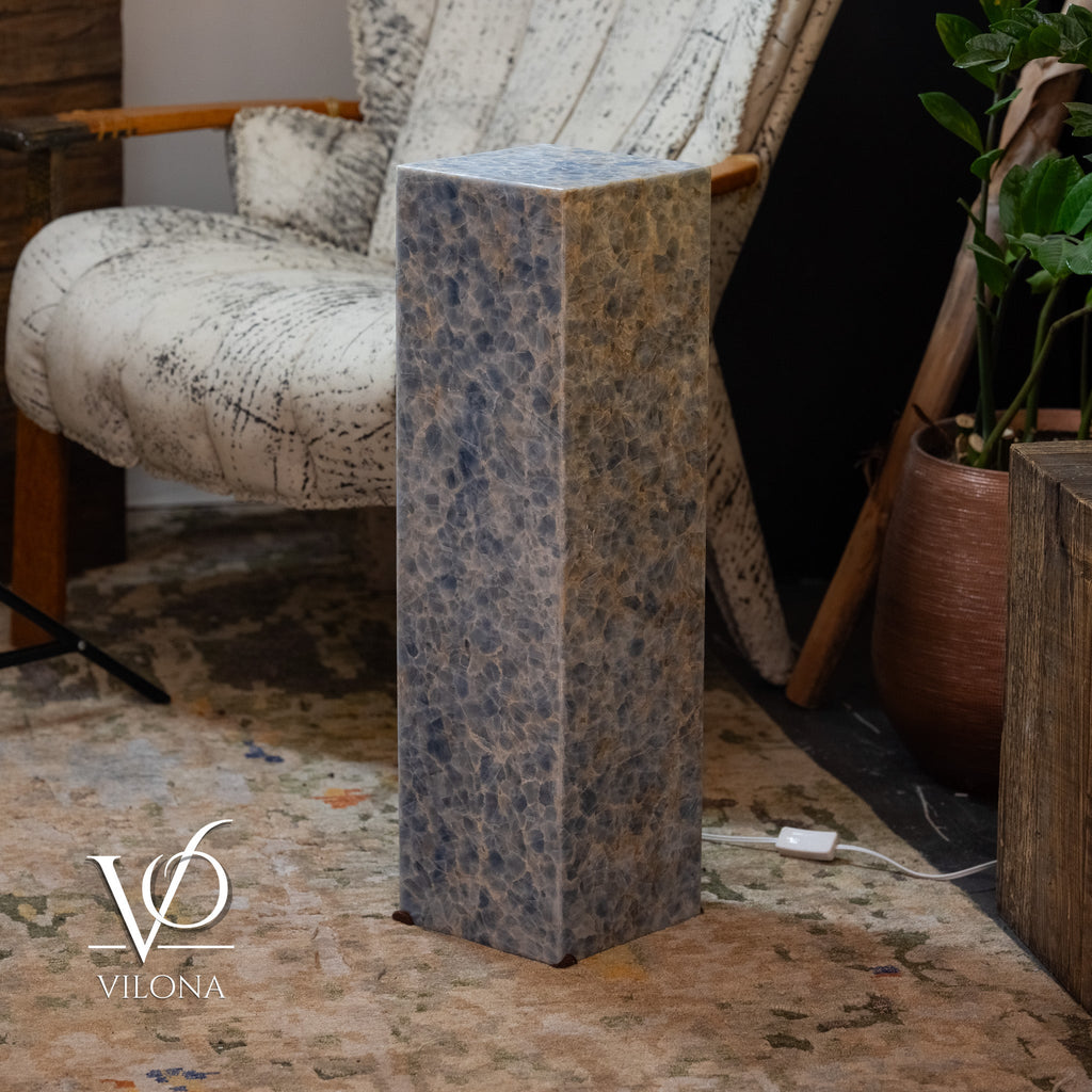 Arctic Onyx Floor Lamp - Small - 27.5"H x 8"W - Square - #4