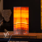 Miami Sunset Onyx Table Lamp – 20″ × 8″ Large Square #1