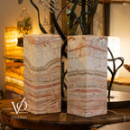 Divina Claire Onyx Table Lamp Pair – 22″ × 8″ Large Square #1