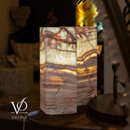 Divina Claire Onyx Table Lamp Pair – 22″ × 8″ Large Square #1