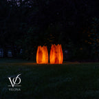 Miami Sunset Onyx Crown Lamps - Sculptural Natural Stone Pair