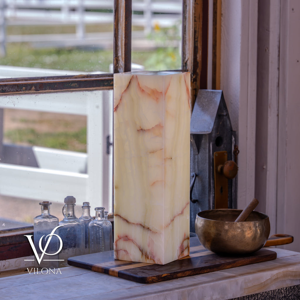 Bamboo Onyx Table Lamp – Light Edition #1 – 19.75" Tall × 6" Wide