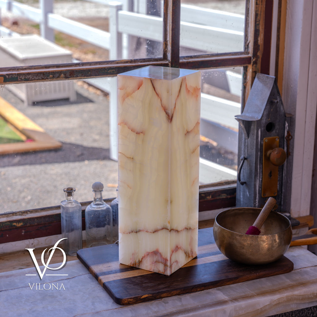 Bamboo Onyx Table Lamp – Light Edition #1 – 19.75" Tall × 6" Wide
