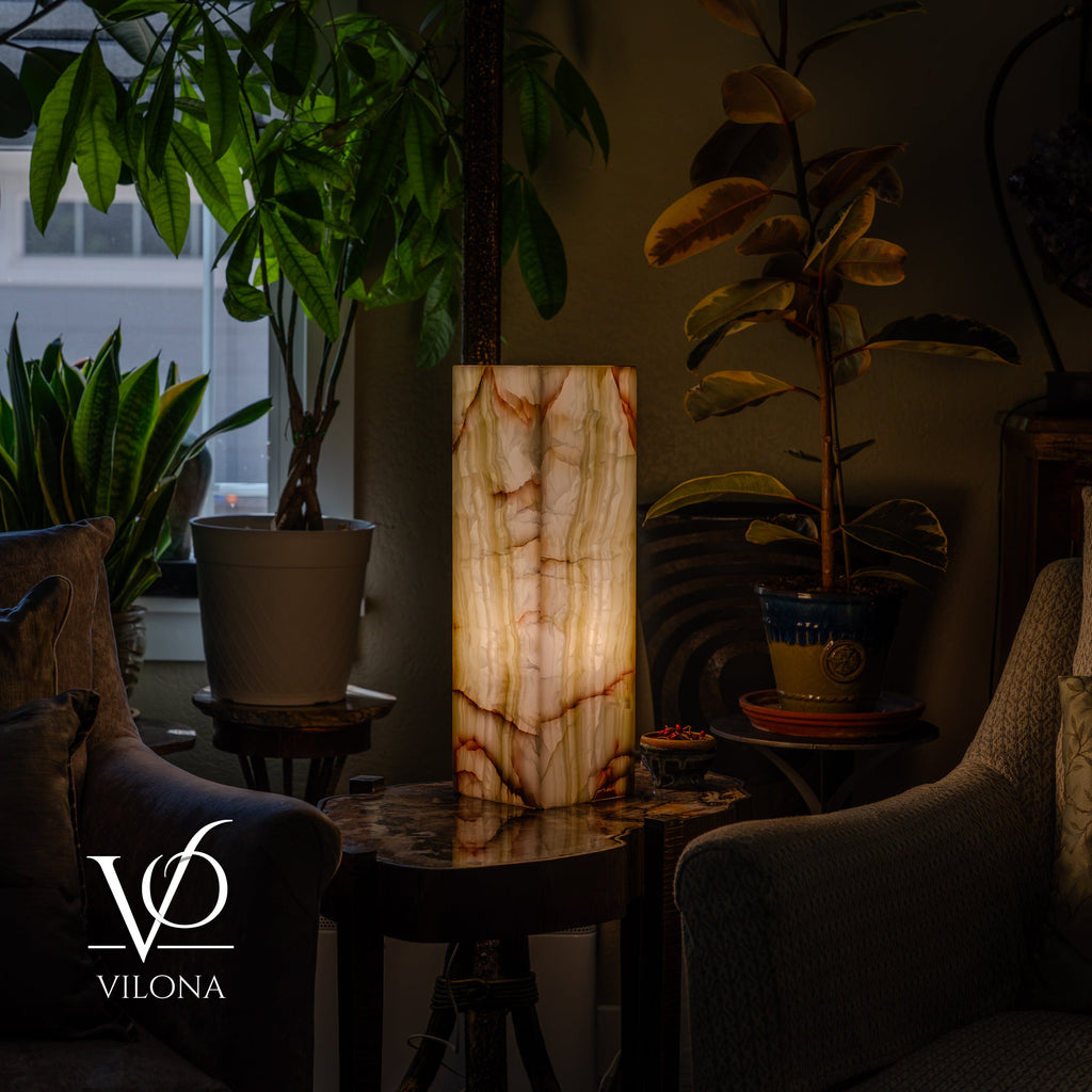 Bamboo Onyx Table Lamp – Light Edition #1 – 19.75" Tall × 6" Wide