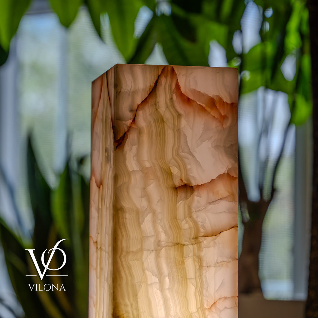Bamboo Onyx Table Lamp – Light Edition #1 – 19.75" Tall × 6" Wide