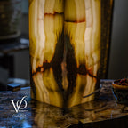 Bamboo Onyx Table Lamp – Dark Edition #1 – 19.75" Tall × 6" Wide