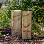 Bamboo Onyx Table Lamp Pair – Light Edition #2 – 19.75" Tall × 6" Wide Each
