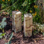 Bamboo Onyx Table Lamp Pair – Light Edition #2 – 19.75" Tall × 6" Wide Each