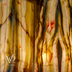 Bamboo Onyx Table Lamp Pair – Dark Edition #2 – 19.75" Tall × 6" Wide Each