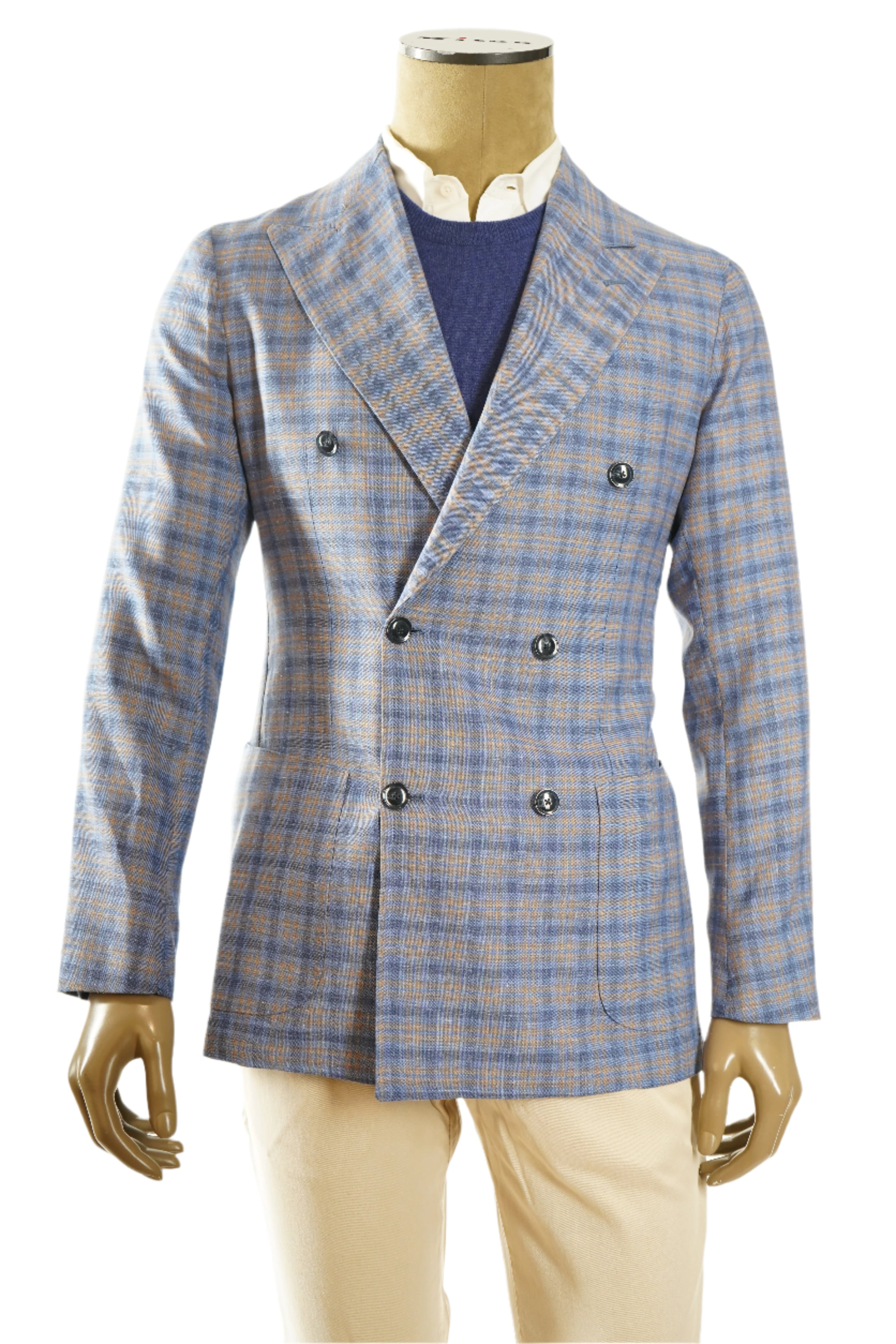 Sartorio Double-Breasted Wool-Silk Sport Jacket