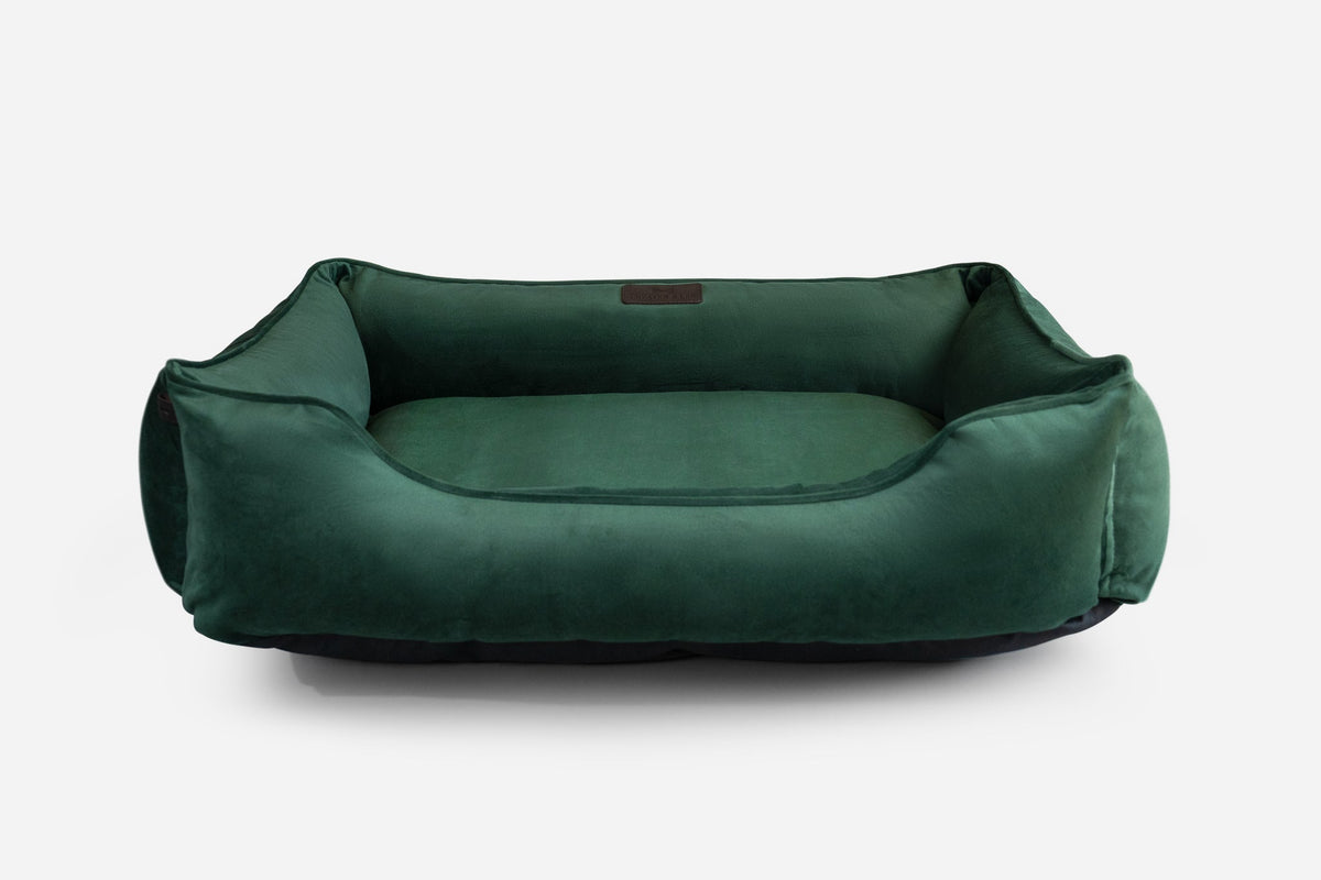 Classic Velvet Sleeper Dog Bed Green