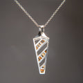 Genuine Mammoth Molar Ingot Pendant with 18" Sterling Necklace