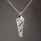Genuine Mammoth Molar Ingot Pendant with 18" Sterling Necklace