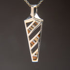 Genuine Mammoth Molar Ingot Pendant with 18" Sterling Necklace