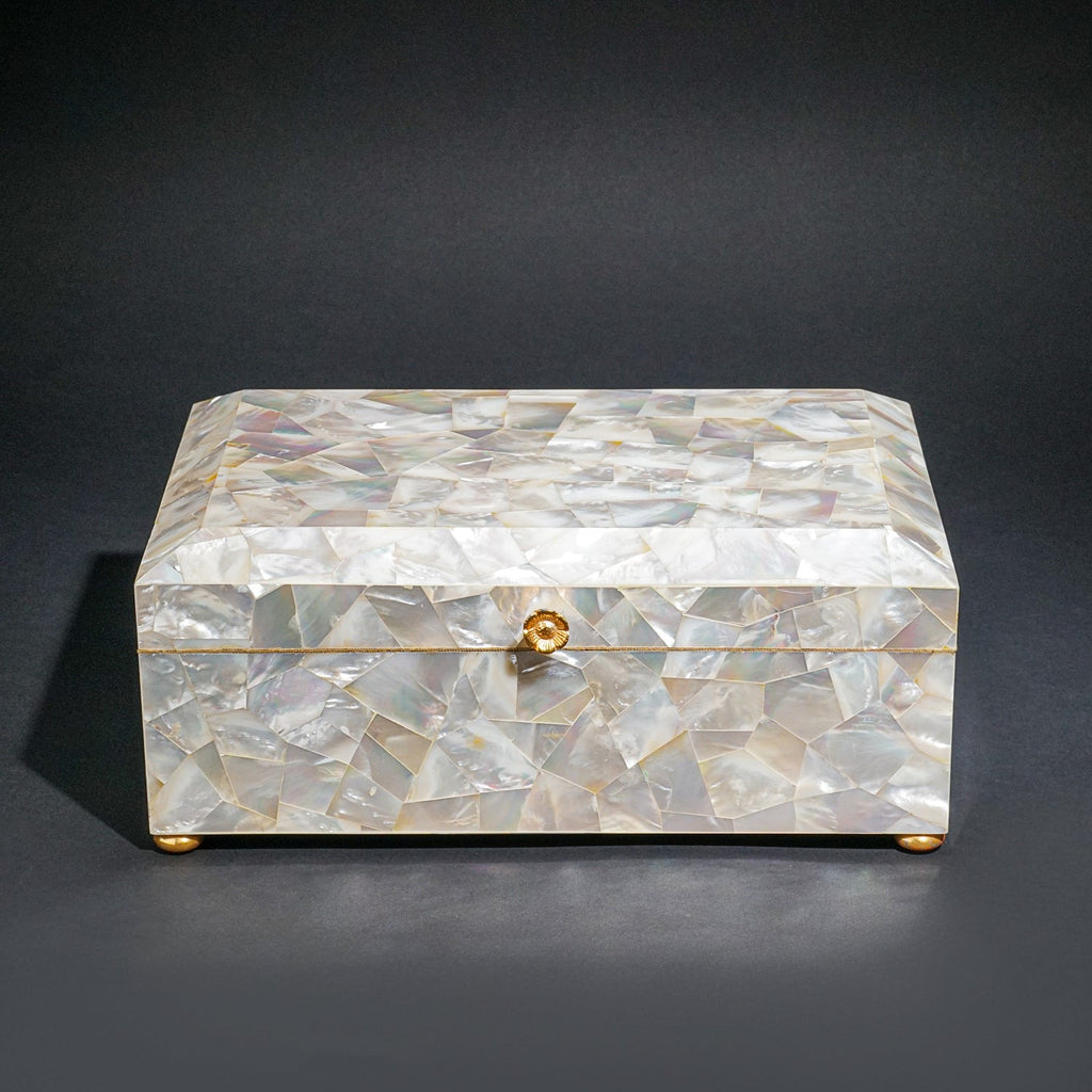 Genuine Large Mother of Pearl Jewelry Box (9.5 lbs)