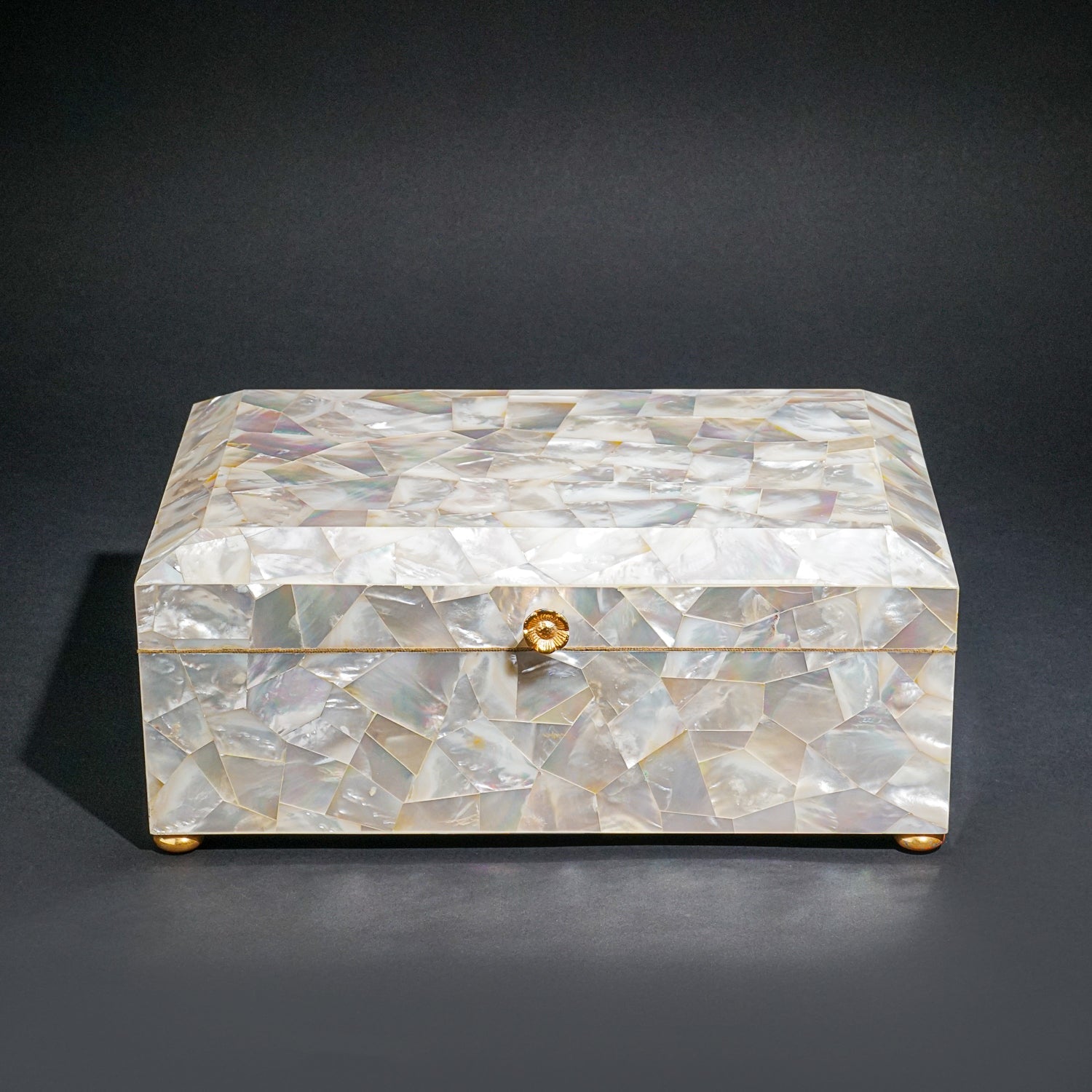 Genuine Large Mother of Pearl Jewelry Box (9.5 lbs)