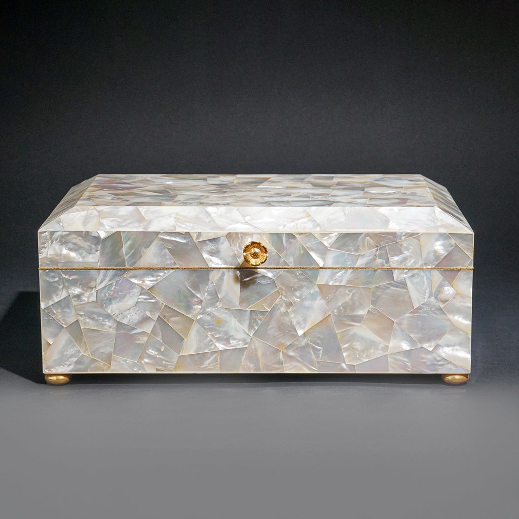 Genuine Large Mother of Pearl Jewelry Box (9.5 lbs)