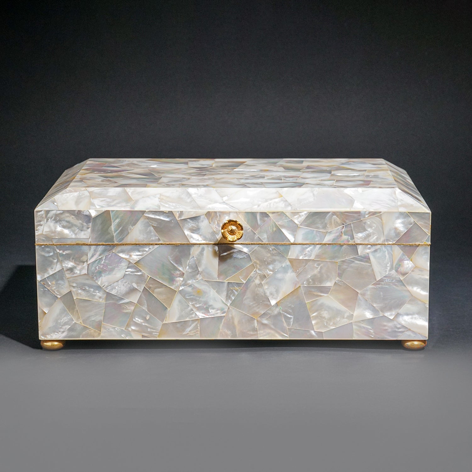 Genuine Large Mother of Pearl Jewelry Box (9.5 lbs)